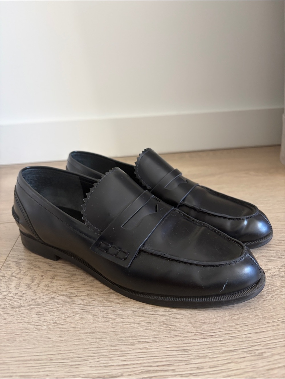 Marc Fisher - Women’s Black Leather Penny Loafers
